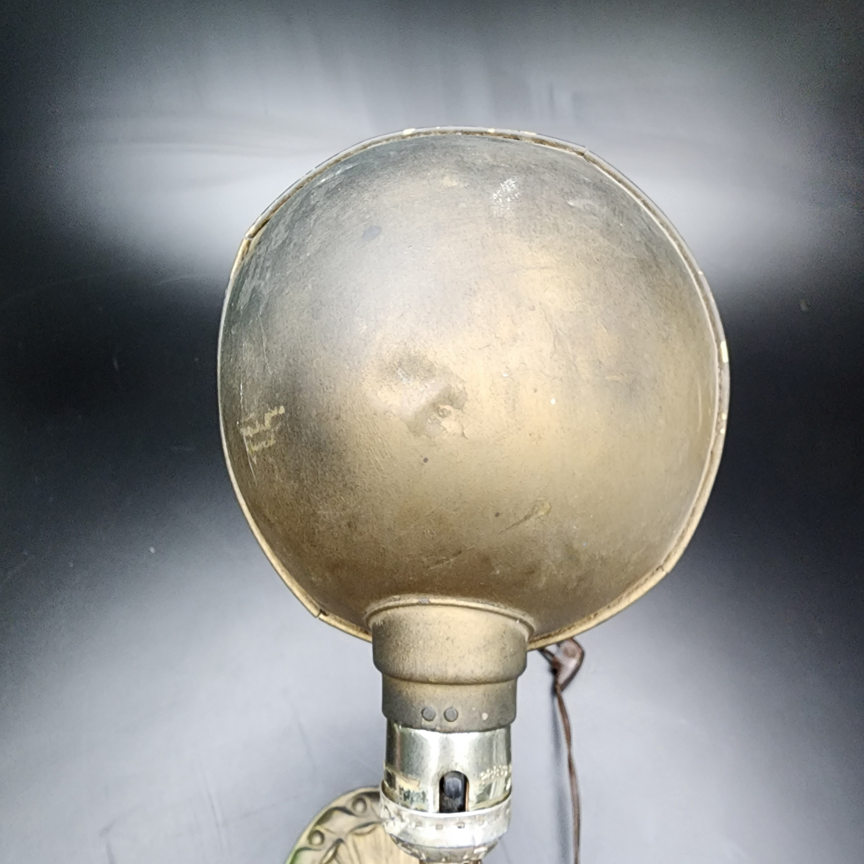 Aladdin No. 54 Gooseneck Lamp Cast Iron Shell Base Vintage Art