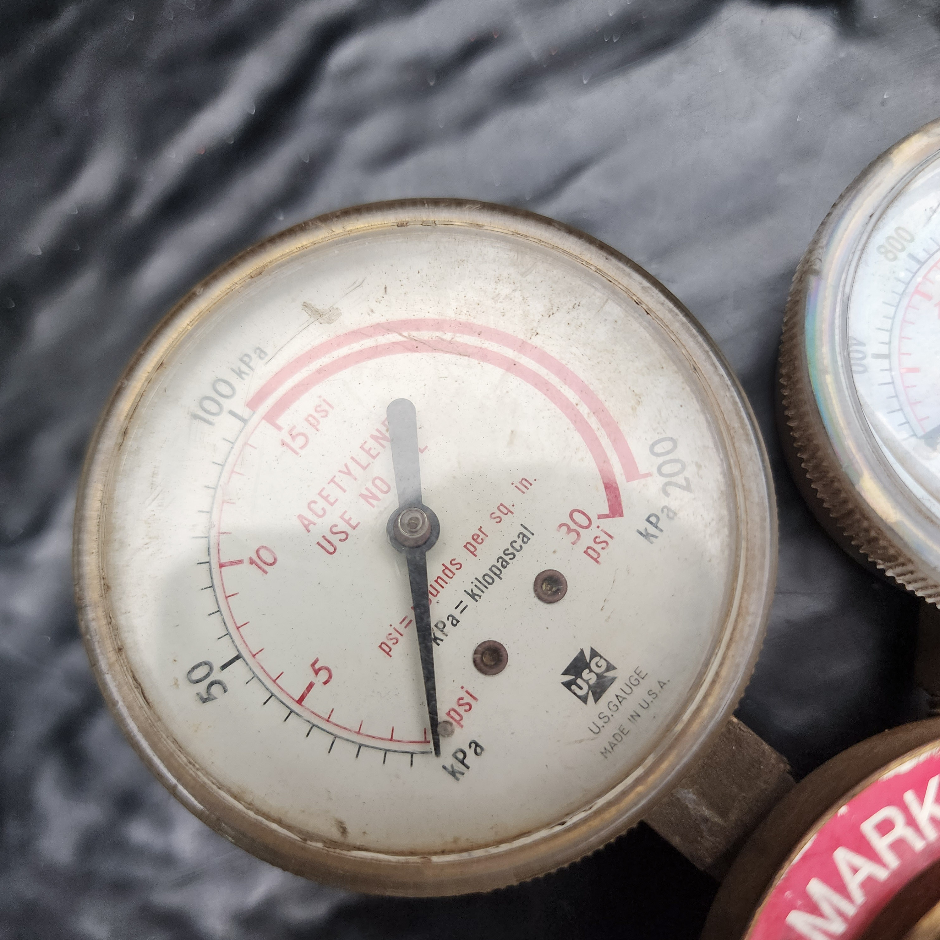 Weldmark LXR-65AC Acetylene Regulator Dual Gauge Brass 48NL MH25744 - Picture 4 of 7