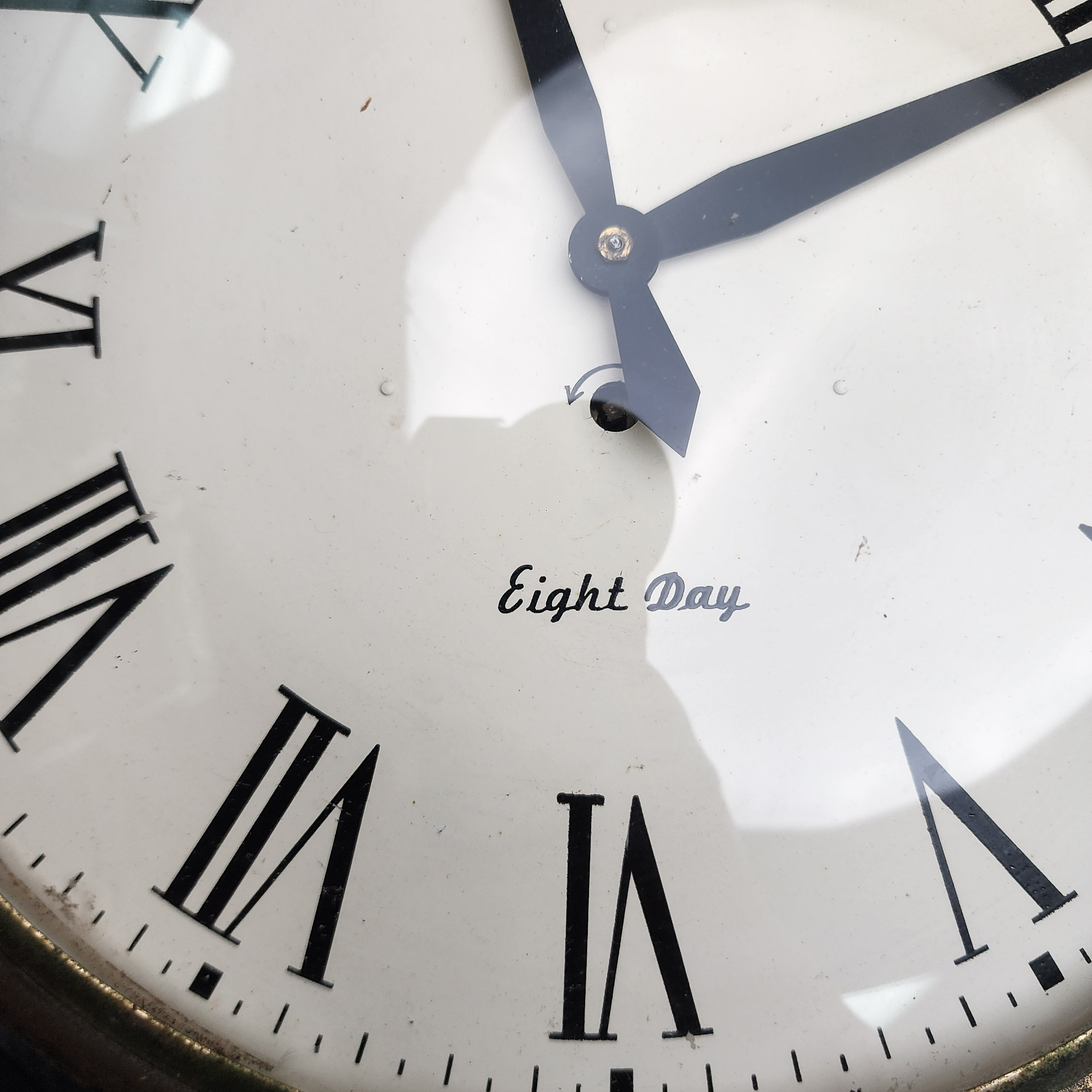 United 540W 8 Day Pocket Watch Wall Clock Brass Vintage USA Runs